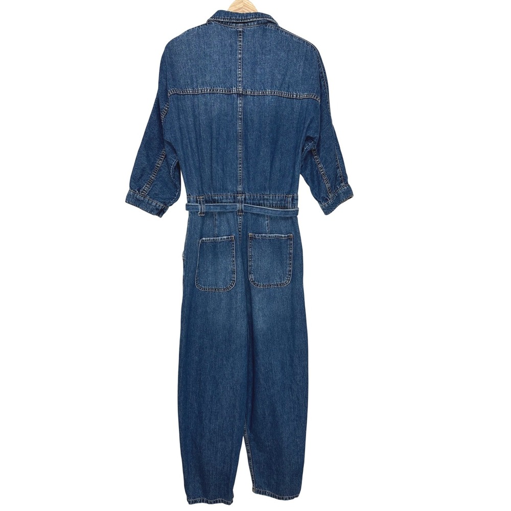 We The Free Sammie Belted Denim Coverall Jumpsuit S - Picture 4 of 11
